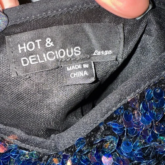 Hot Miami Styles Sequin Mini Skirt Set - Multicolor - Picture 2 of 5